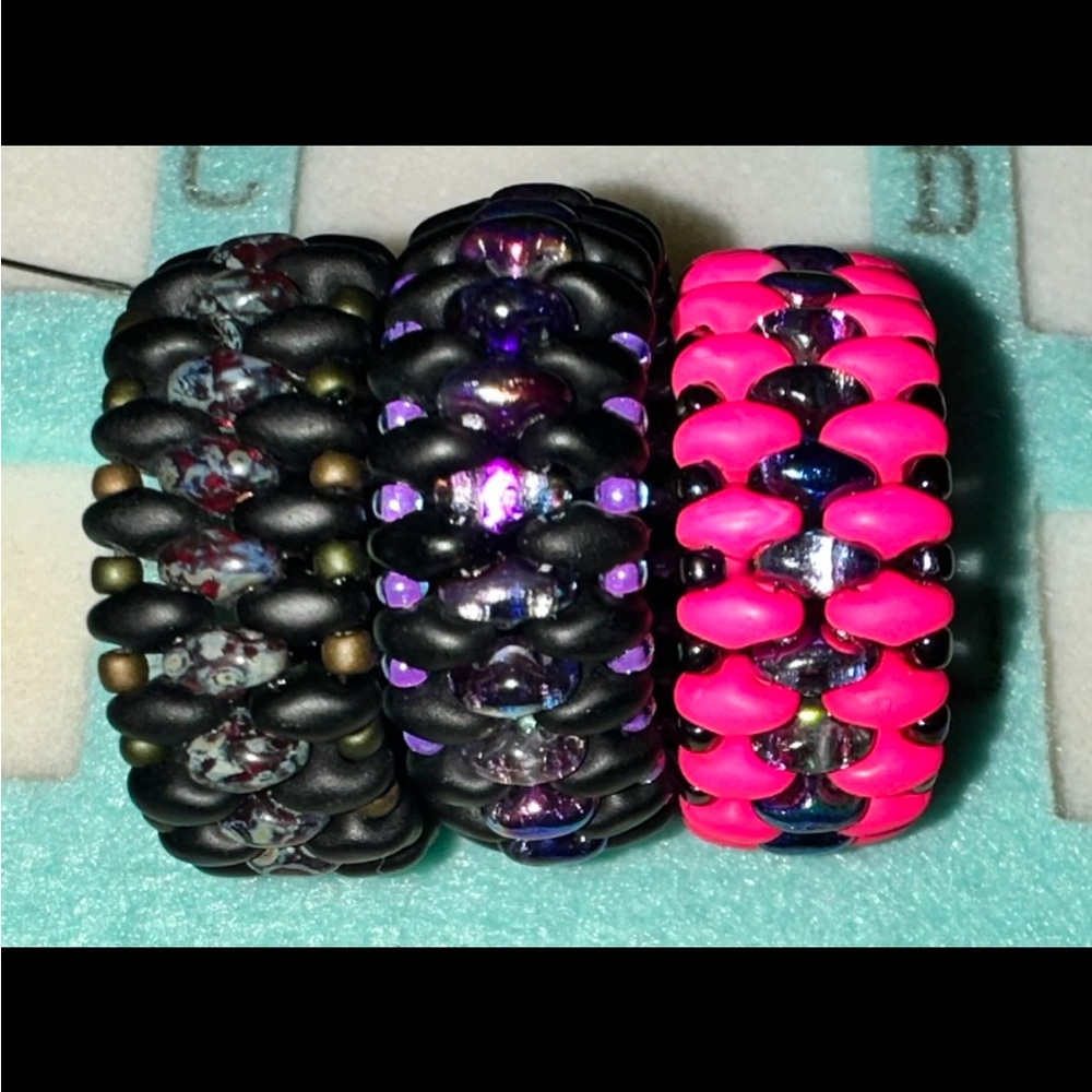 Handmade, peyote, stitch, rings, durable stackable, made with extreme care